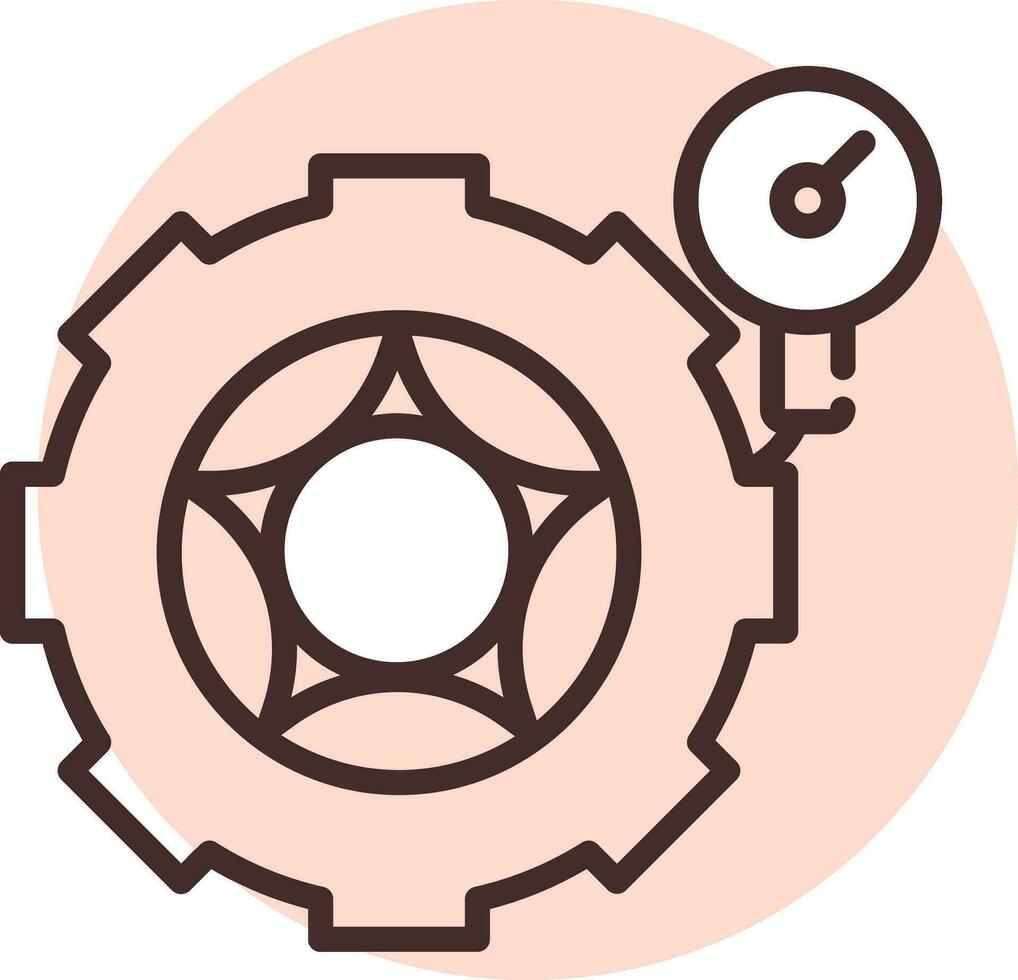 Car wheel, icon, vector on white background.
