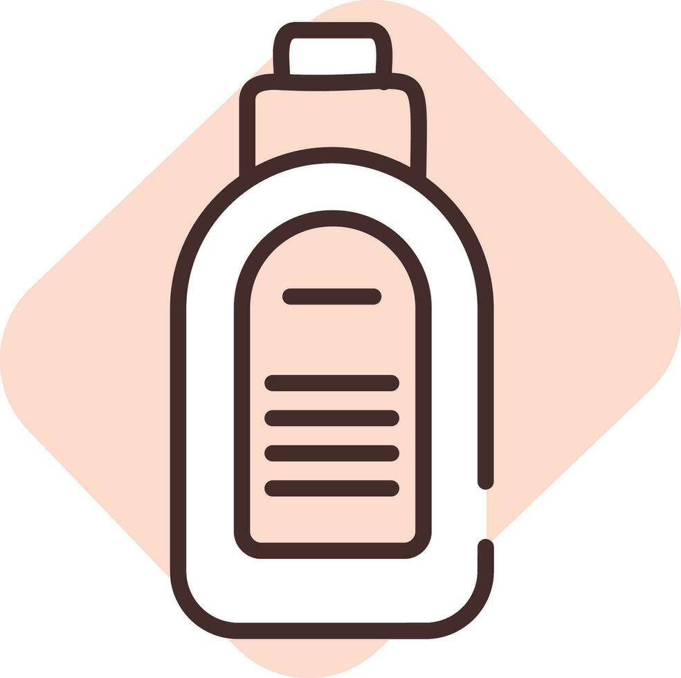 Cleaning shampoo, icon, vector on white background.