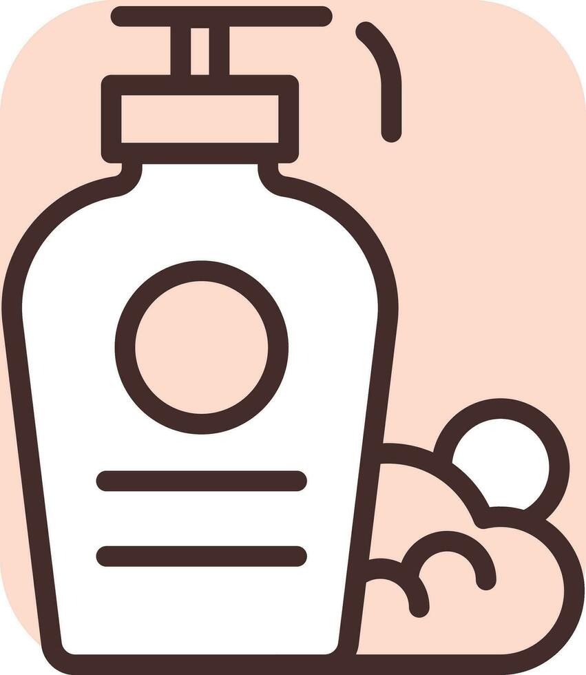 Cleaning liquid soap , icon, vector on white background.