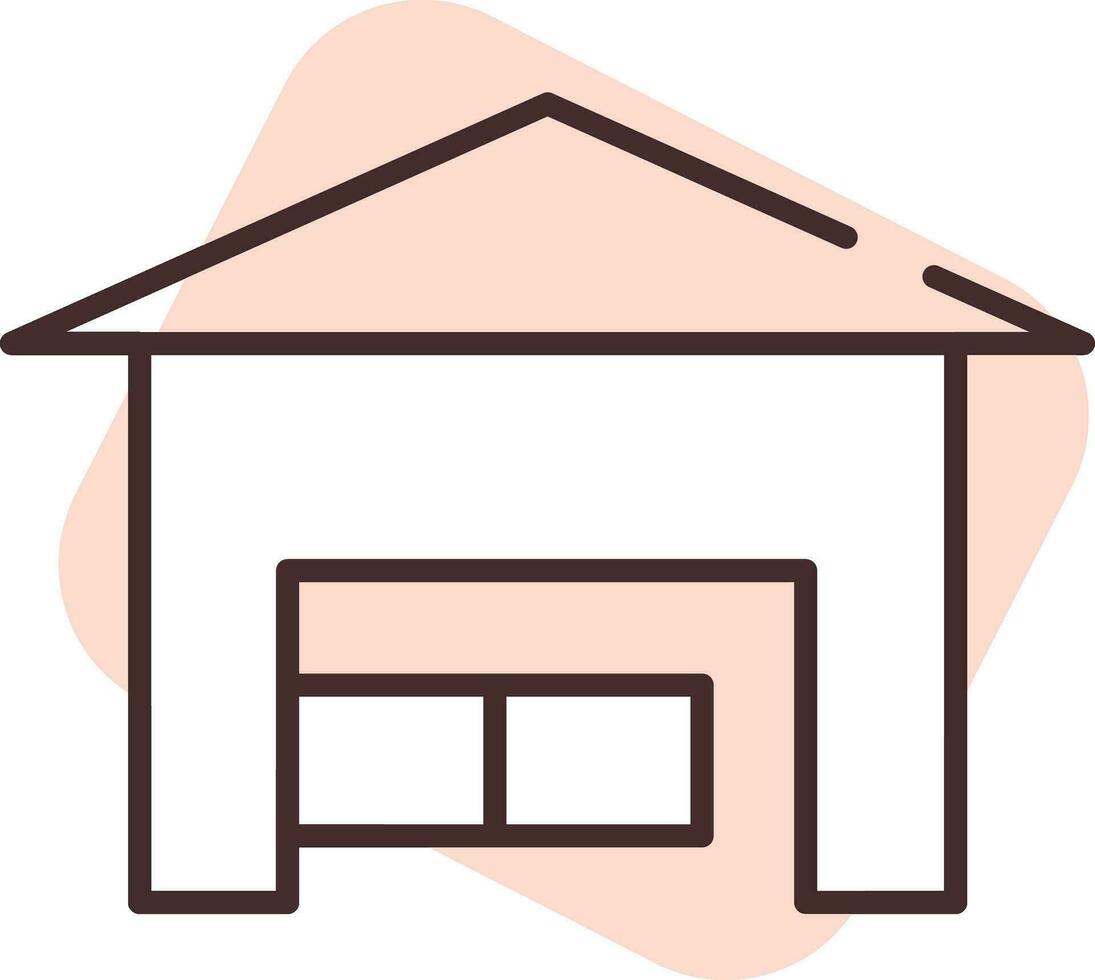 Delivery warehouse, icon, vector on white background.