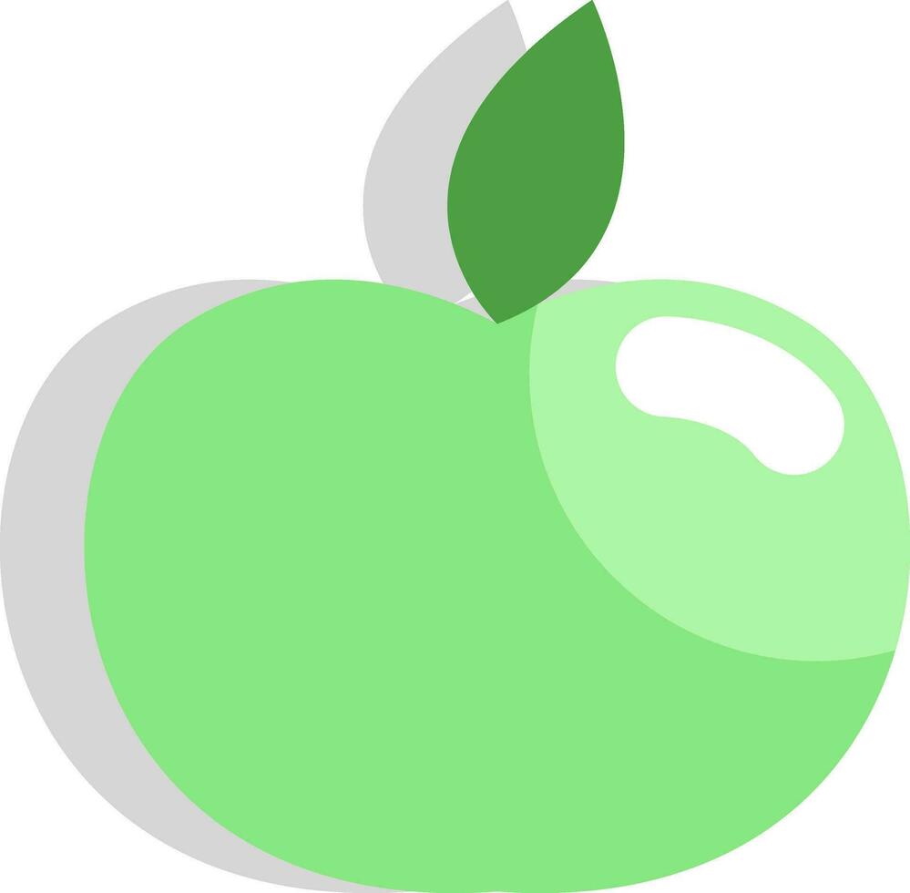 Manzana ecológica, icono, vector sobre fondo blanco.