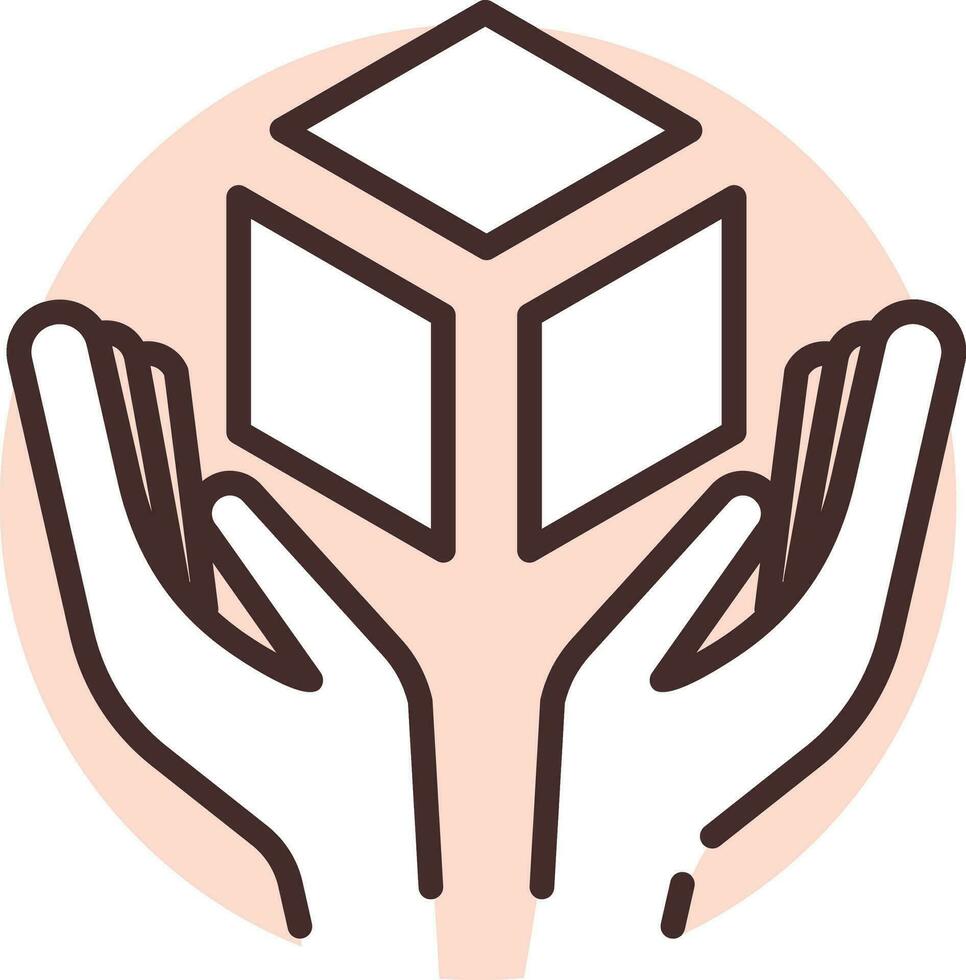 Delivery safe, icon, vector on white background.