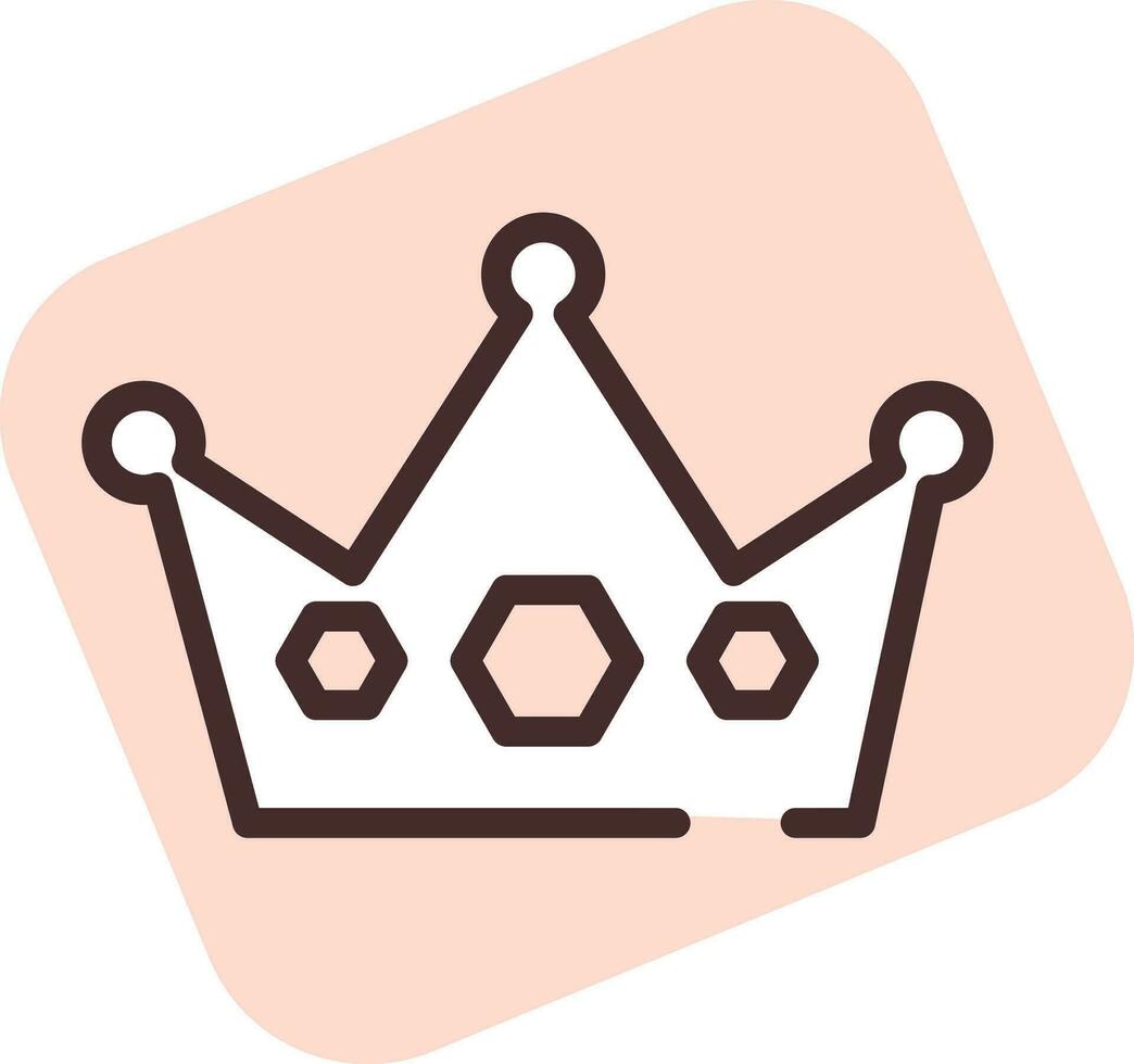 Event crown, icon, vector on white background.