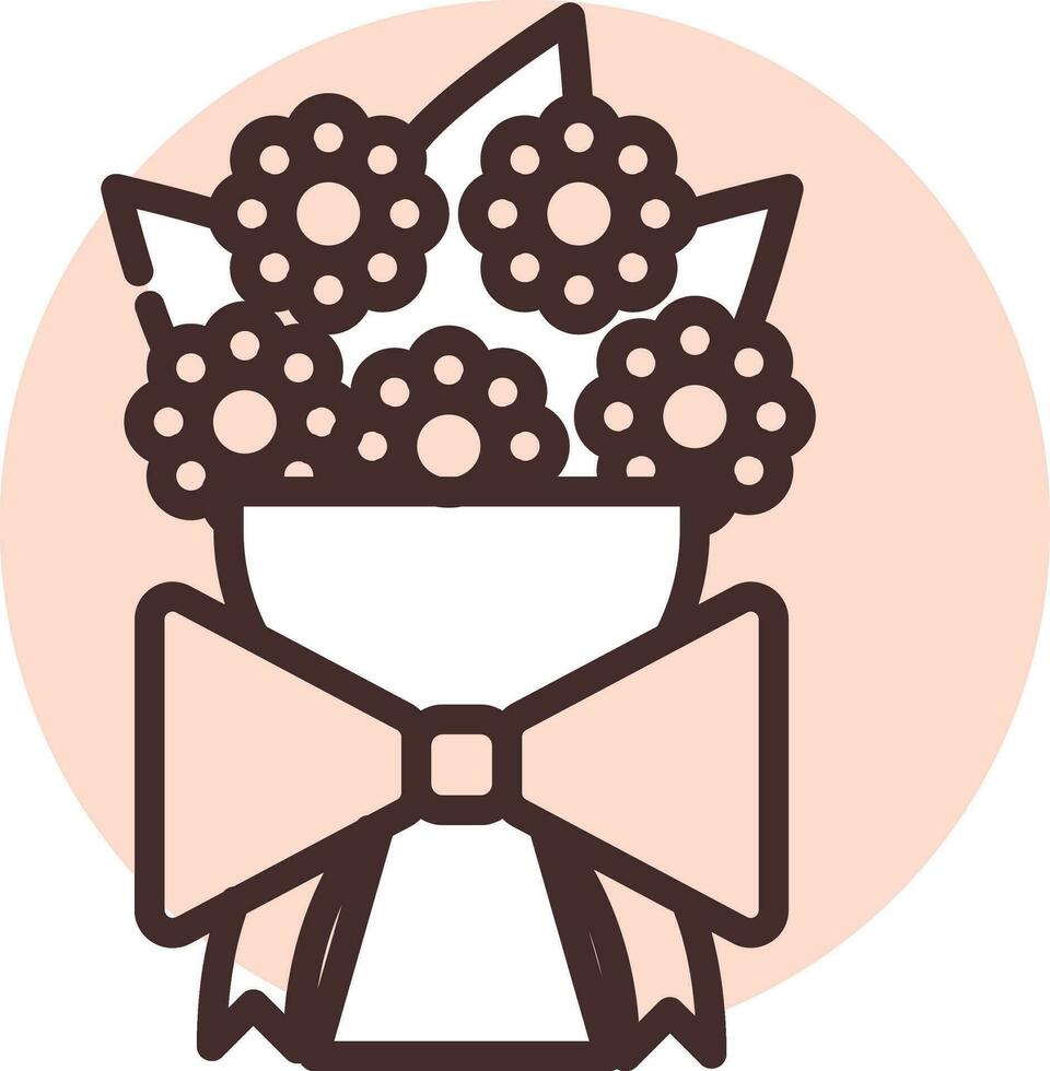 Event bouquet, icon, vector on white background.