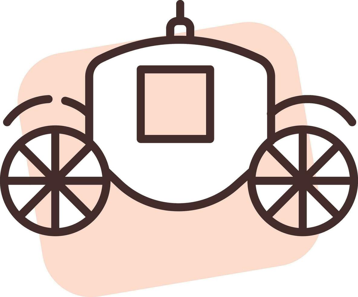 Event carriage, icon, vector on white background.