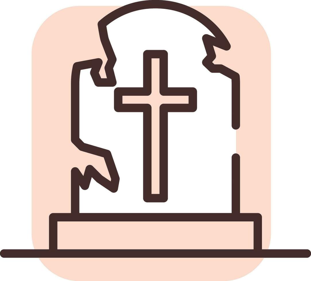 Evento grave decoración, icono, vector sobre fondo blanco.