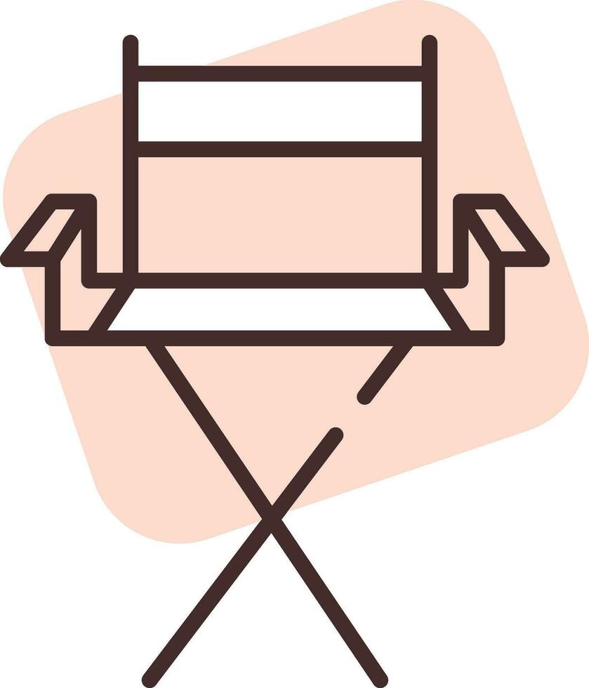 Muebles silla de jardín, icono, vector sobre fondo blanco.