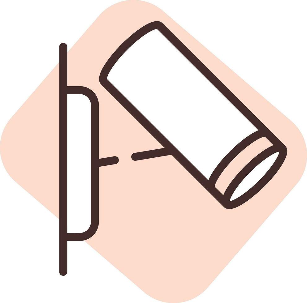 Light gallery lamp, icon, vector on white background.