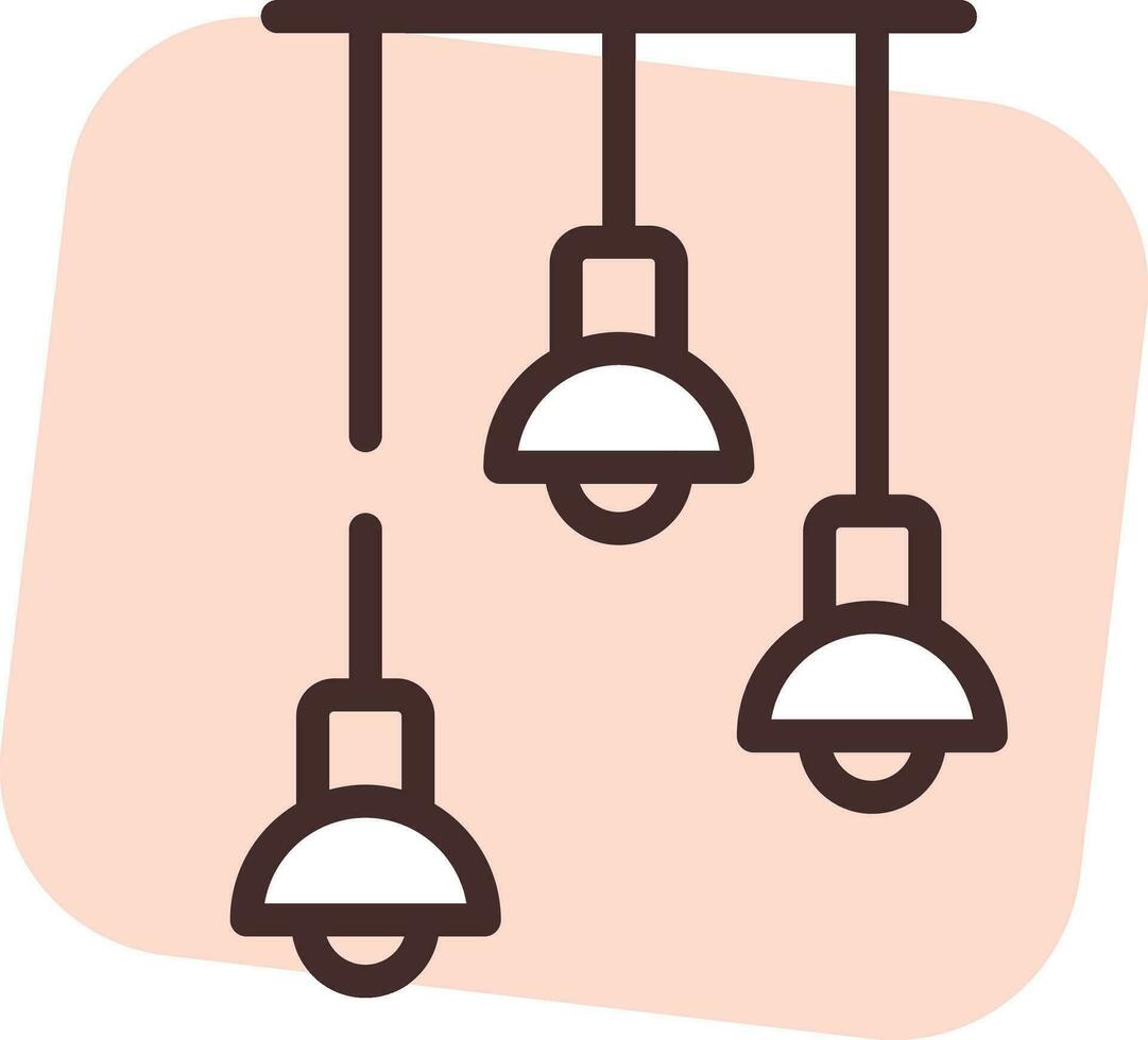 Light ceiling lamp, icon, vector on white background.