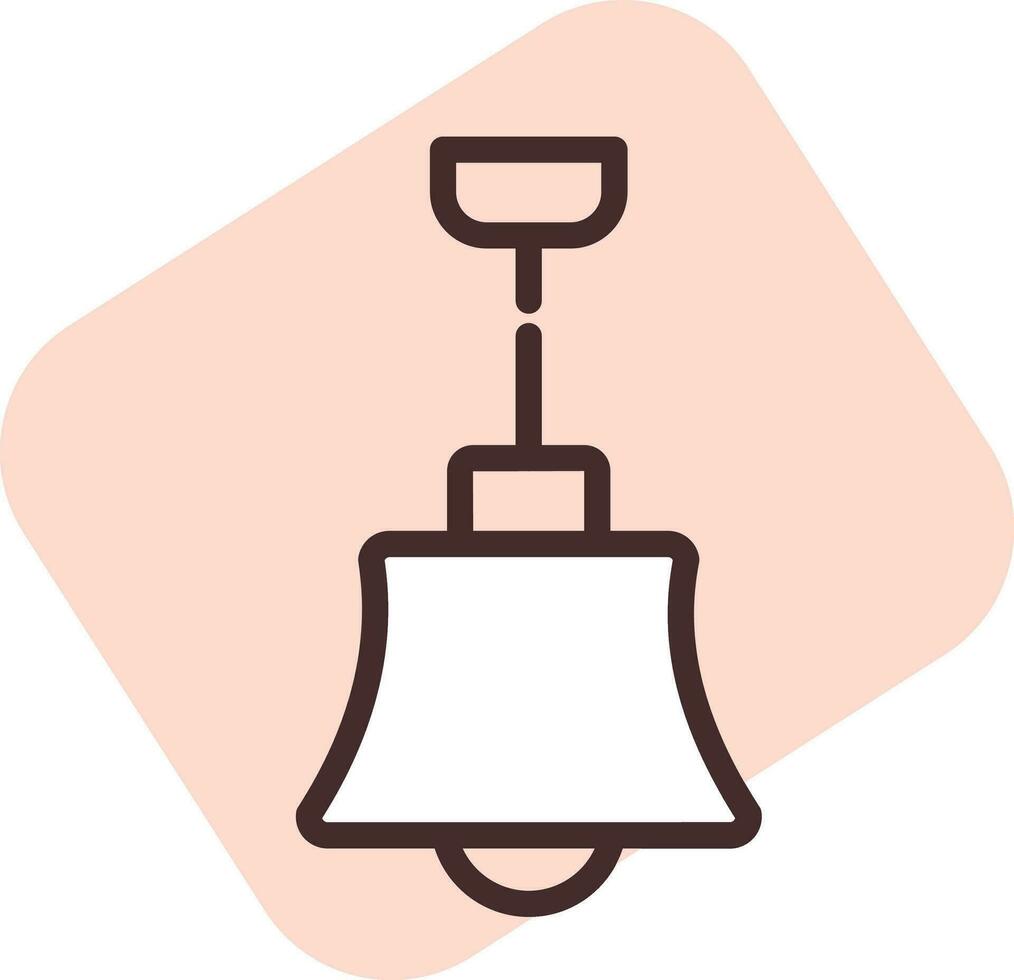 Light hanging lamp, icon, vector on white background.