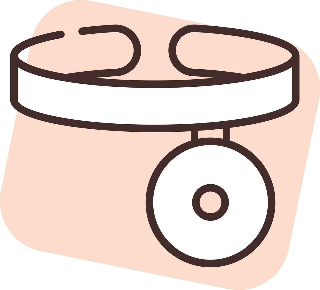 médico óptico, icono, vector sobre fondo blanco.