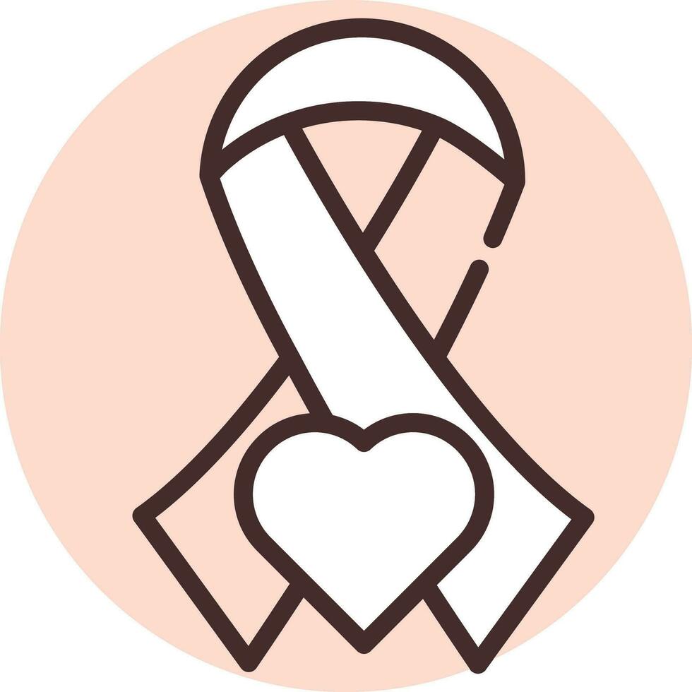 Medical cancer free, icon, vector on white background.