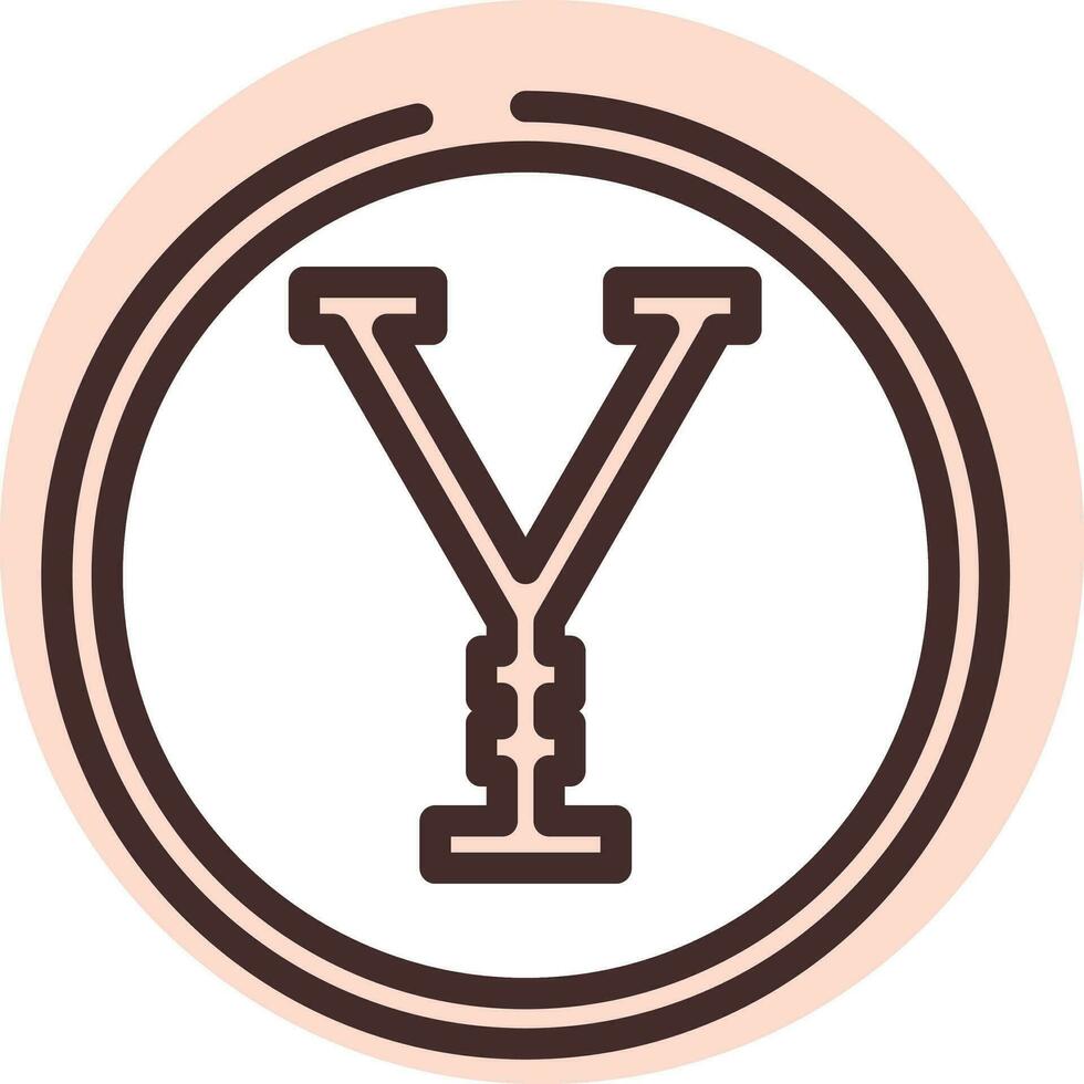 Money yuan, icon, vector on white background.
