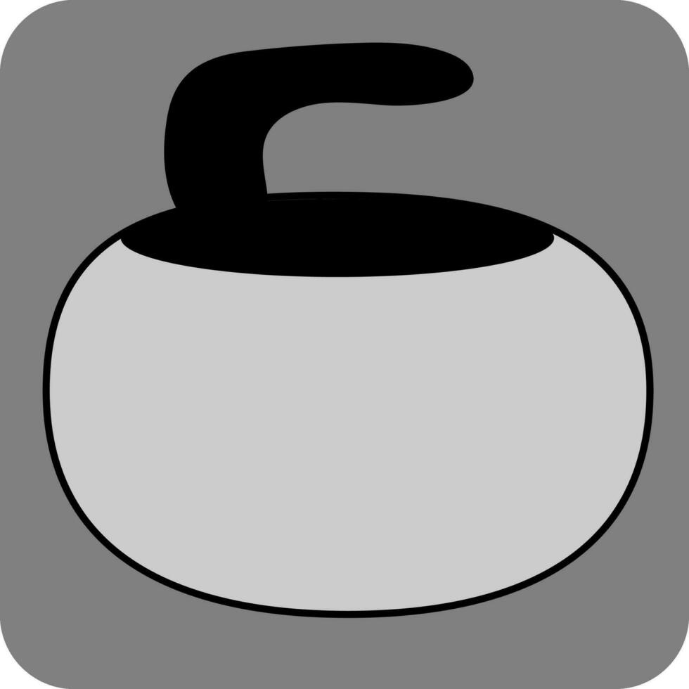 Curling ball, icon, vector on white background.