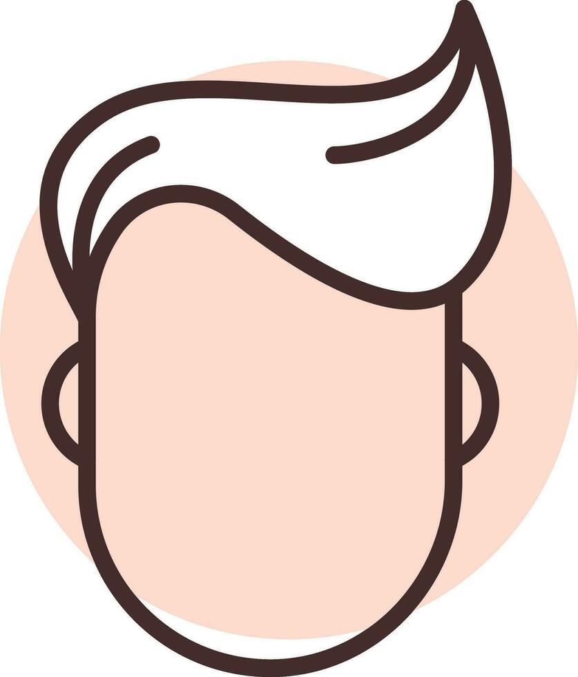 Tratamiento corporal hombre pelo, icono, vector sobre fondo blanco.