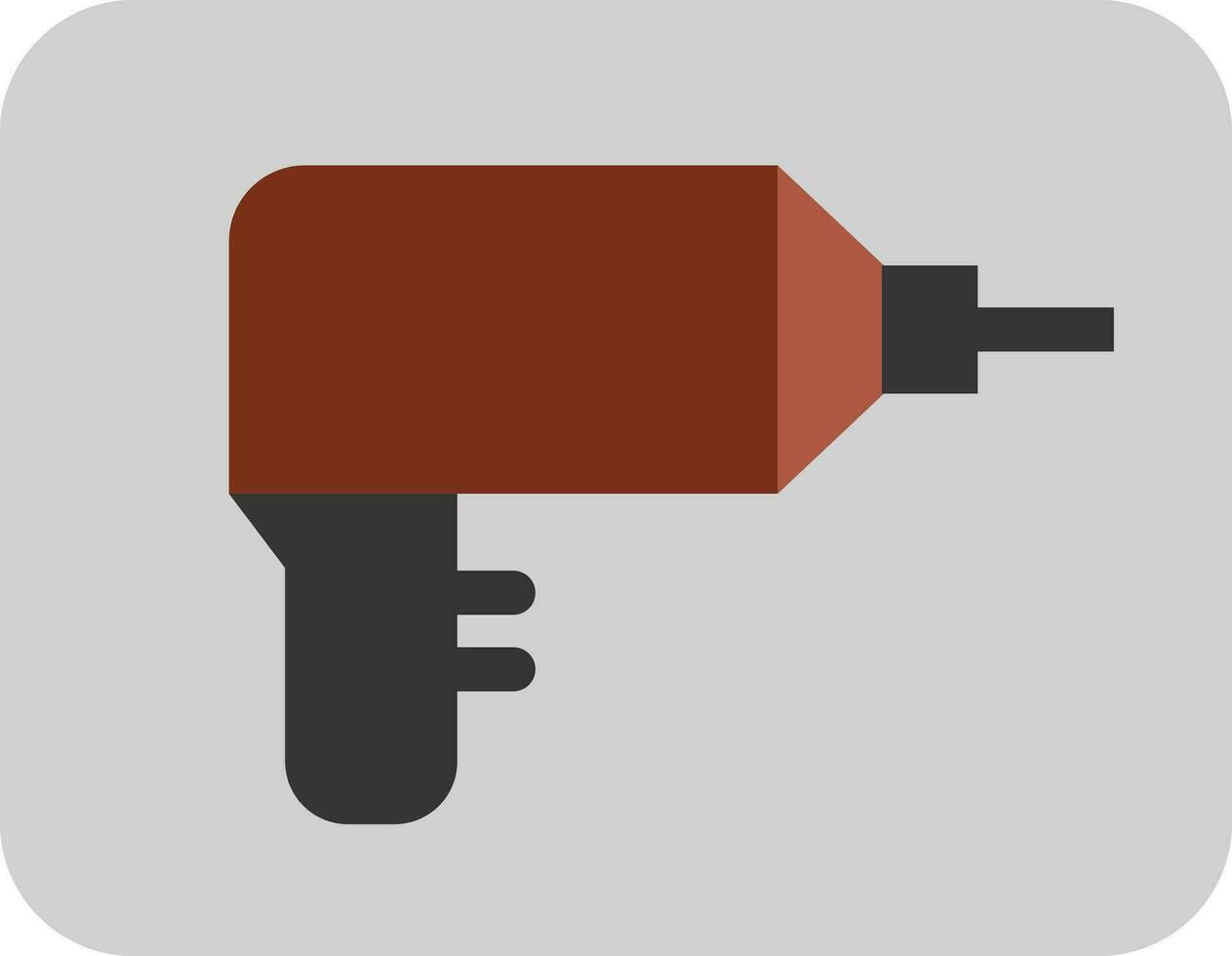 Industrial drill, icon, vector on white background.