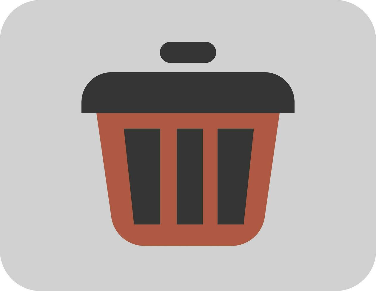 Industrial trash can, icon, vector on white background.
