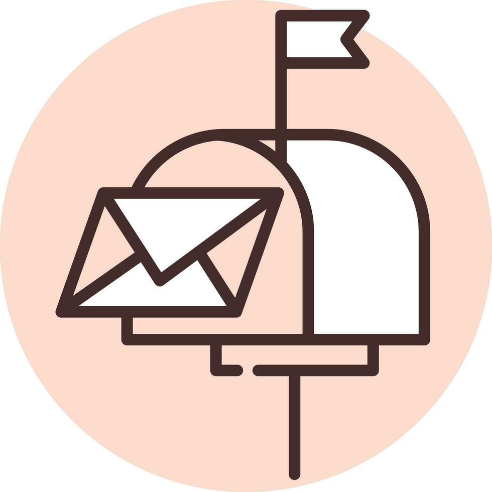 Online shippment mail, icon, vector on white background.