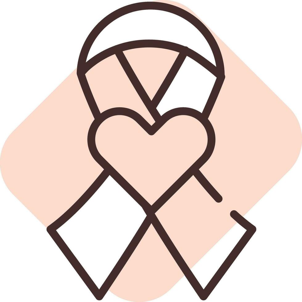 Embarazo libre de cáncer, icono, vector sobre fondo blanco.