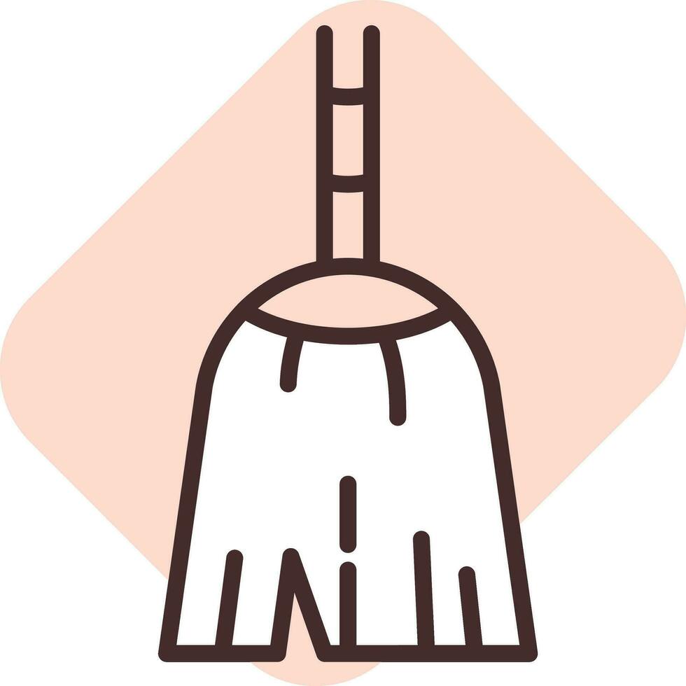 Purification mop, icon, vector on white background.