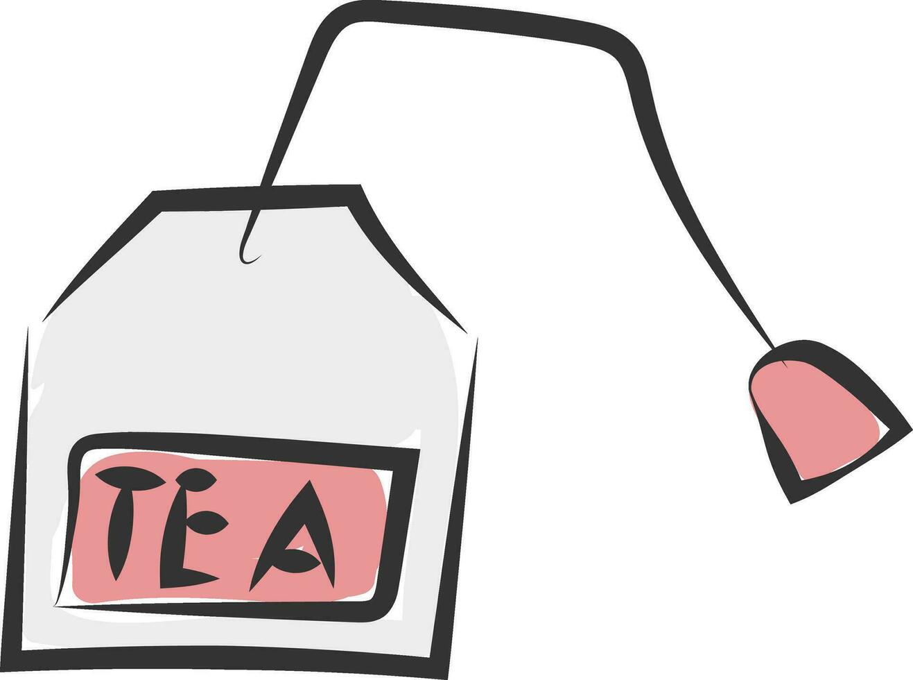 Tea bag vector or color illustration