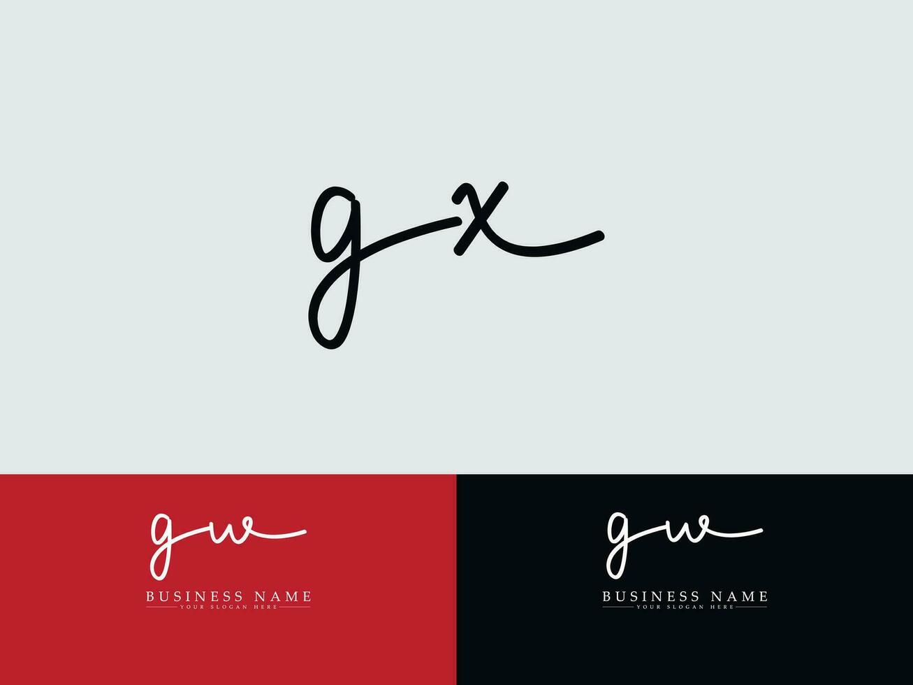 Initial Gx Logo Icon, Minimalist GX Modern Luxury Signature Logo vector