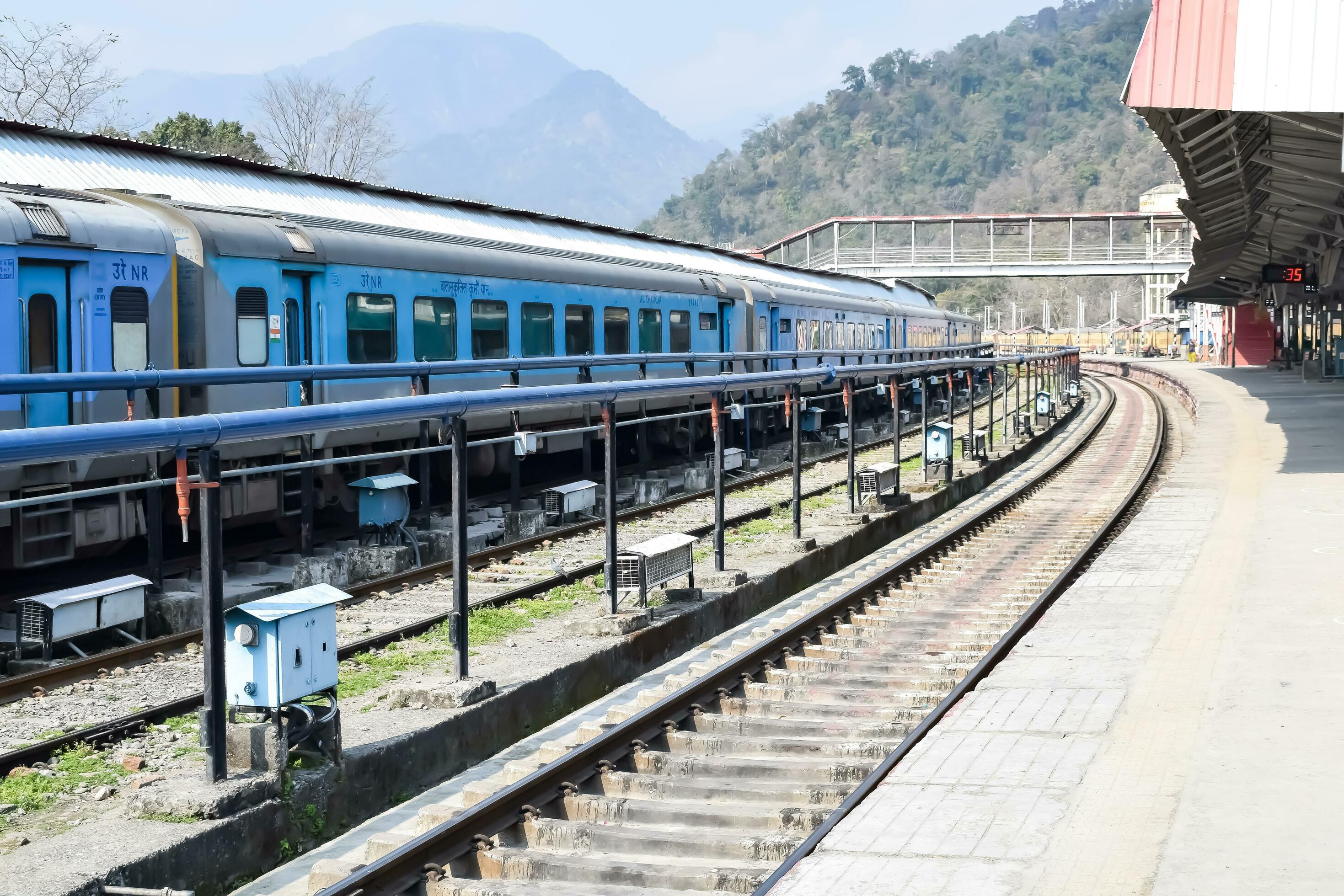Kathgodam, Uttarakhand, India, September 25 2023 Indian railway train