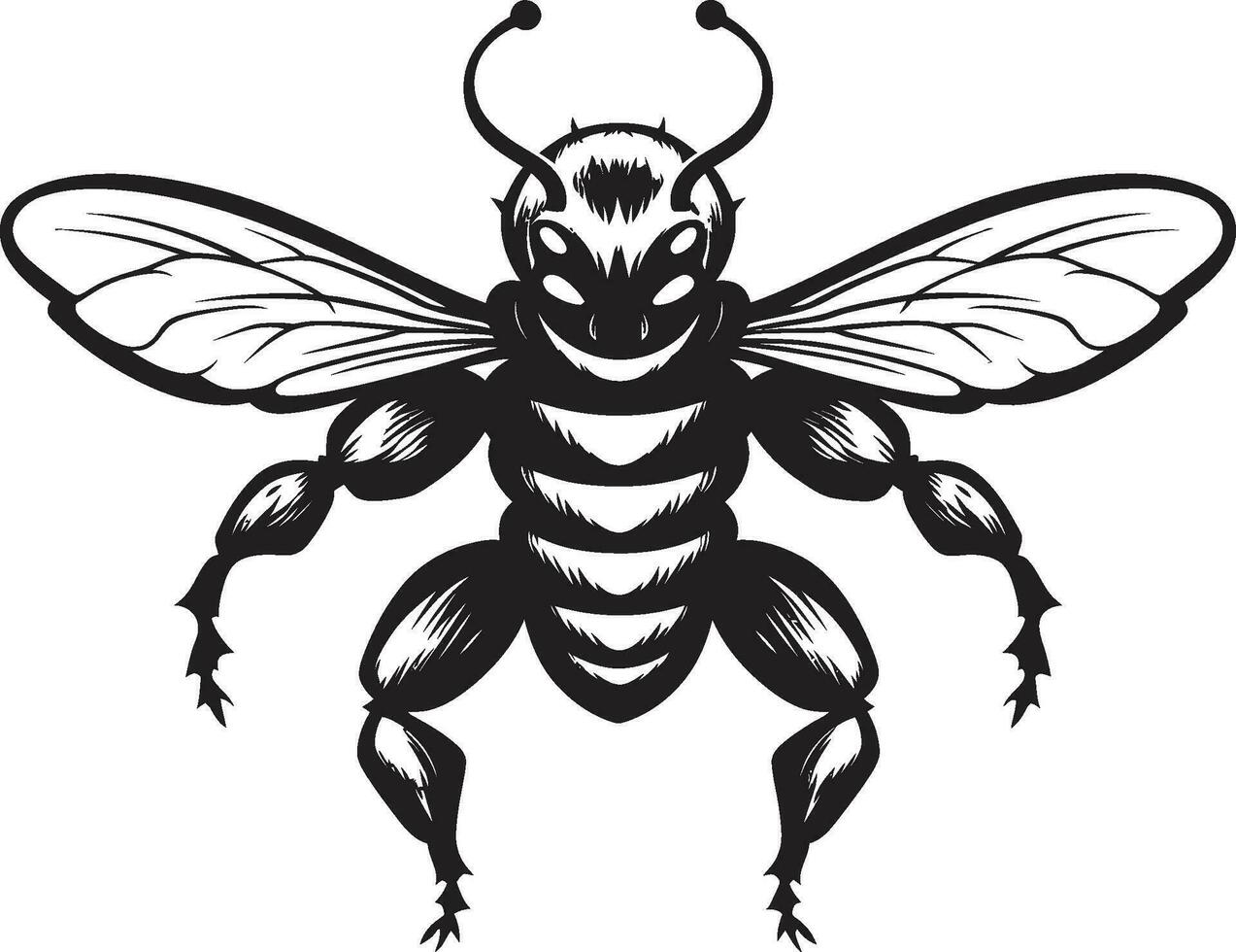 Minimalistic Hive Majesty Monochrome Symbol Emblematic Insect Excellence Mighty Art vector