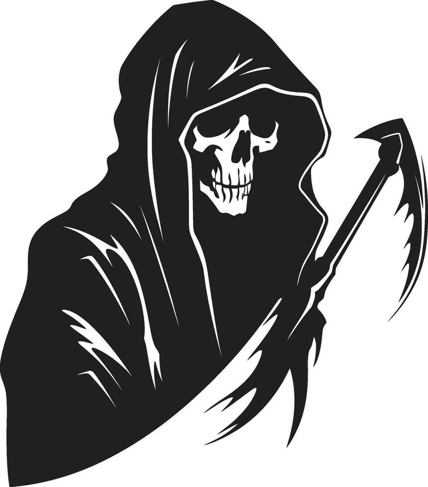 Iconic Passage of the Unknown Grim Symbol Regal Conductor of the Eternity Monochrome Emblem vector