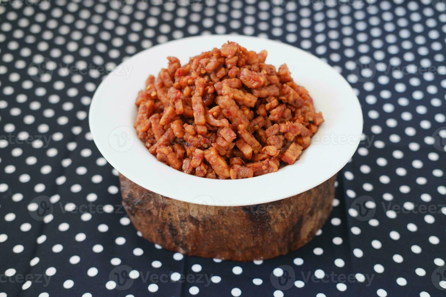 Orek tempe or Sauteed Tempeh is a typical Indonesian cuisine with herbs, garlic, onion, chilli and soy sauce. It tastes delicious photo