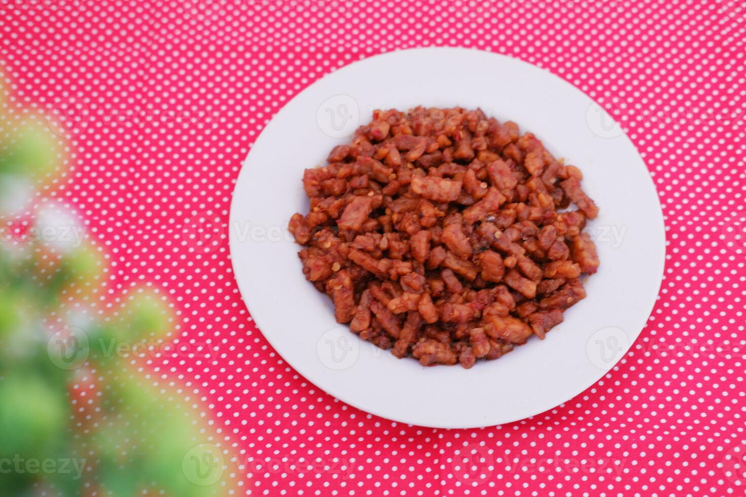 Orek tempe or Sauteed Tempeh is a typical Indonesian cuisine with herbs, garlic, onion, chilli and soy sauce. It tastes delicious photo