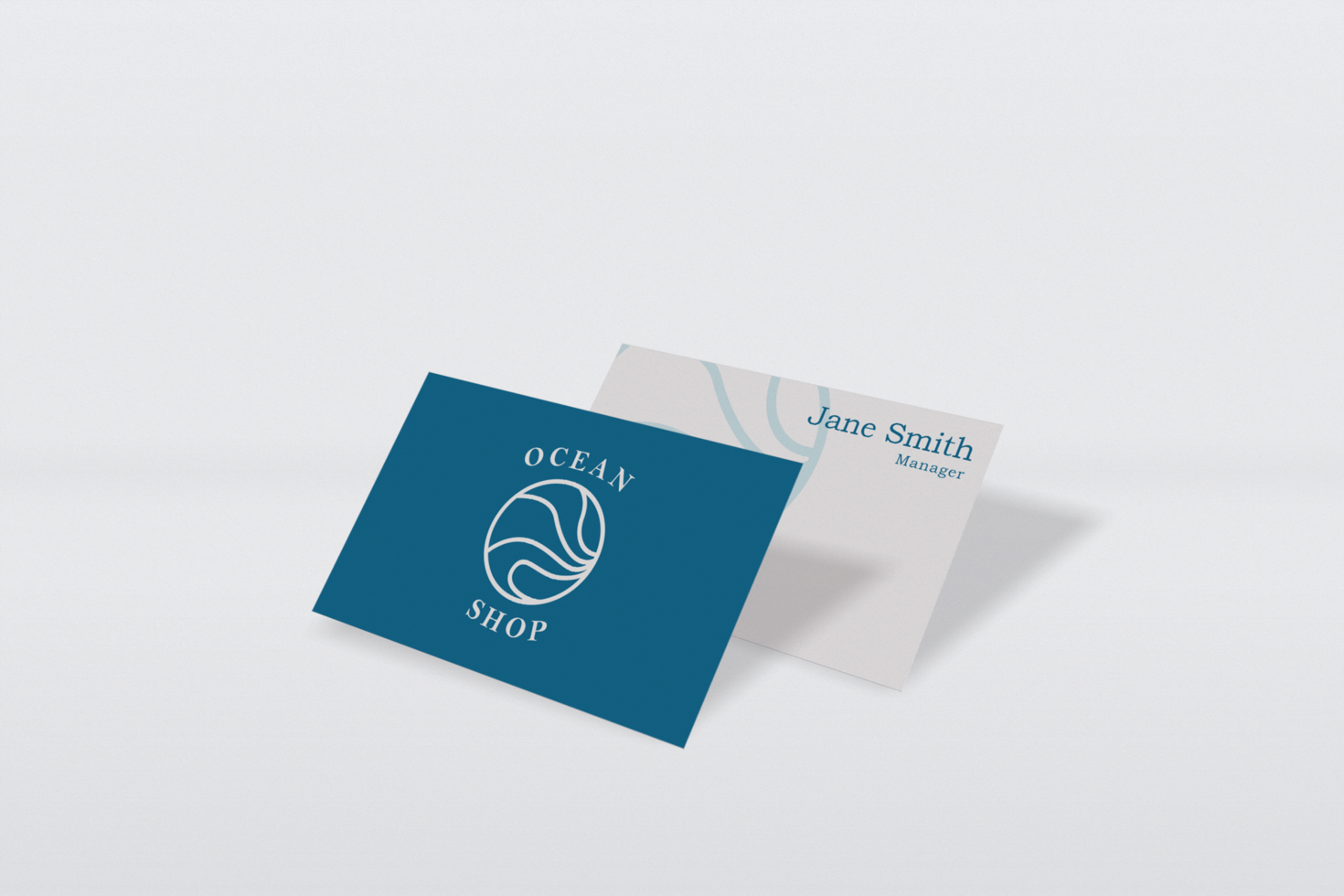 Minimalistic composition of business card mockup psd