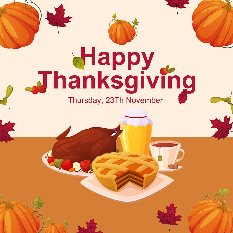 Flat Thanksgiving Social Media Post Design Template psd