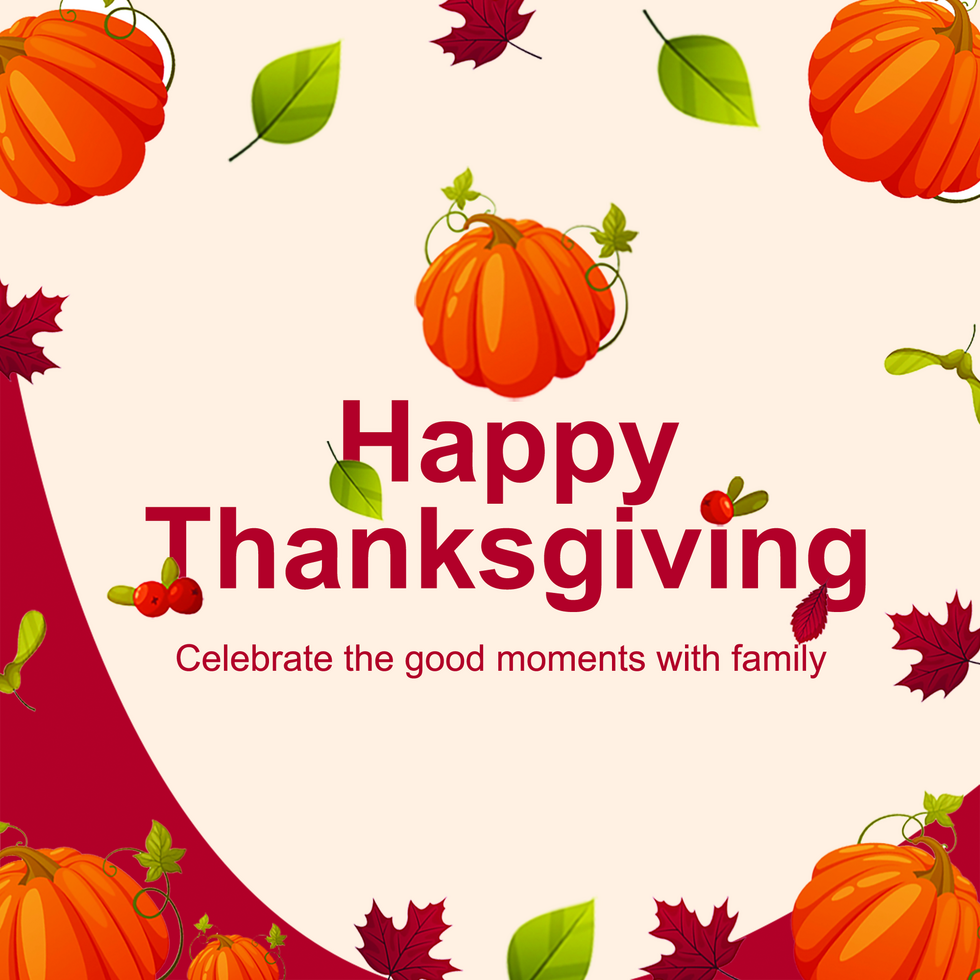 Flat Thanksgiving Social Media Post Design Template psd