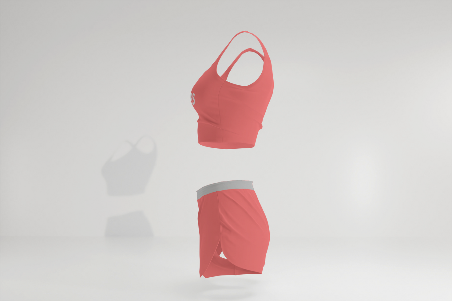 weiblich Sport Outfit Attrappe, Lehrmodell, Simulation Design psd