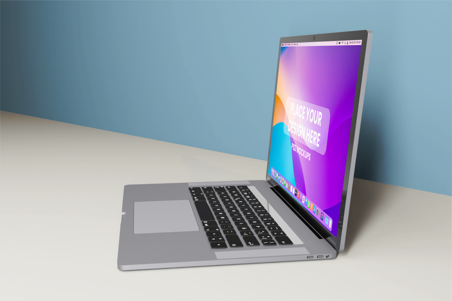 psd laptop Aan achtergrond mockup