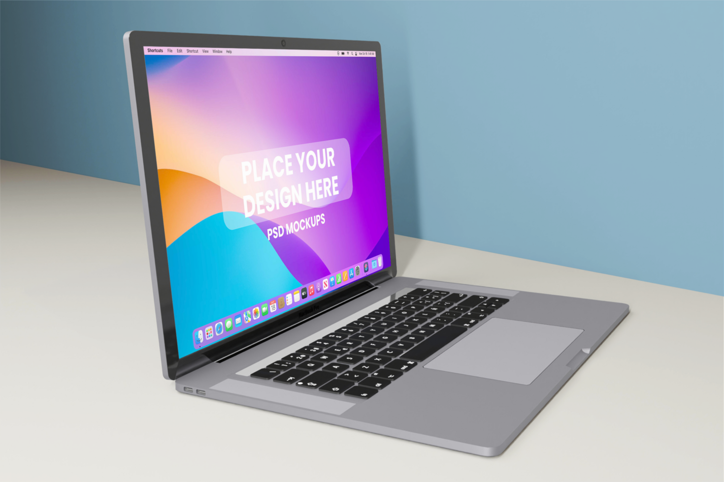 PSD Laptop on background mockup