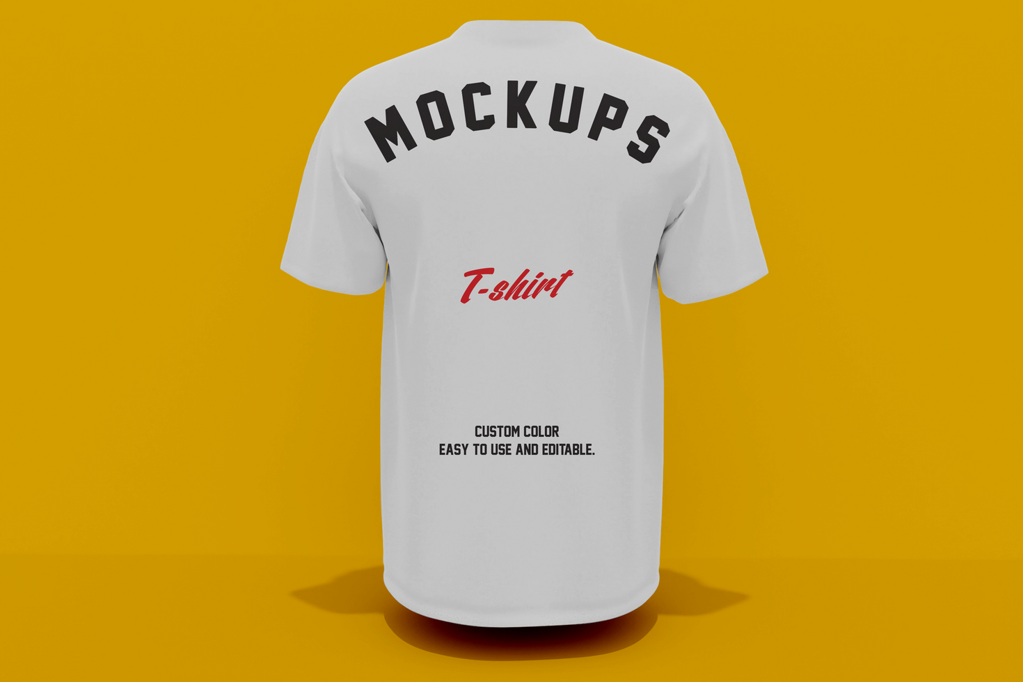 PSD realistic tshirt front mockup template