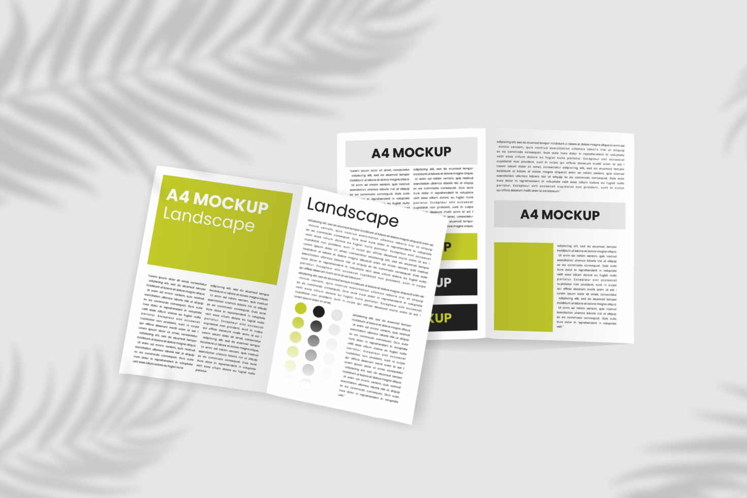 a4 brochure mockup landschap psd