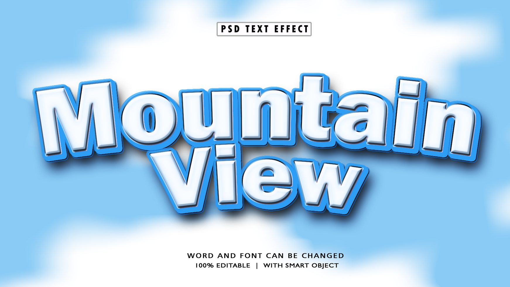 Mountain Editable Text Effect psd