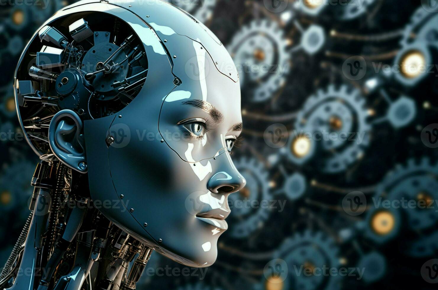 Robotic humanoid process automation. Generate ai photo