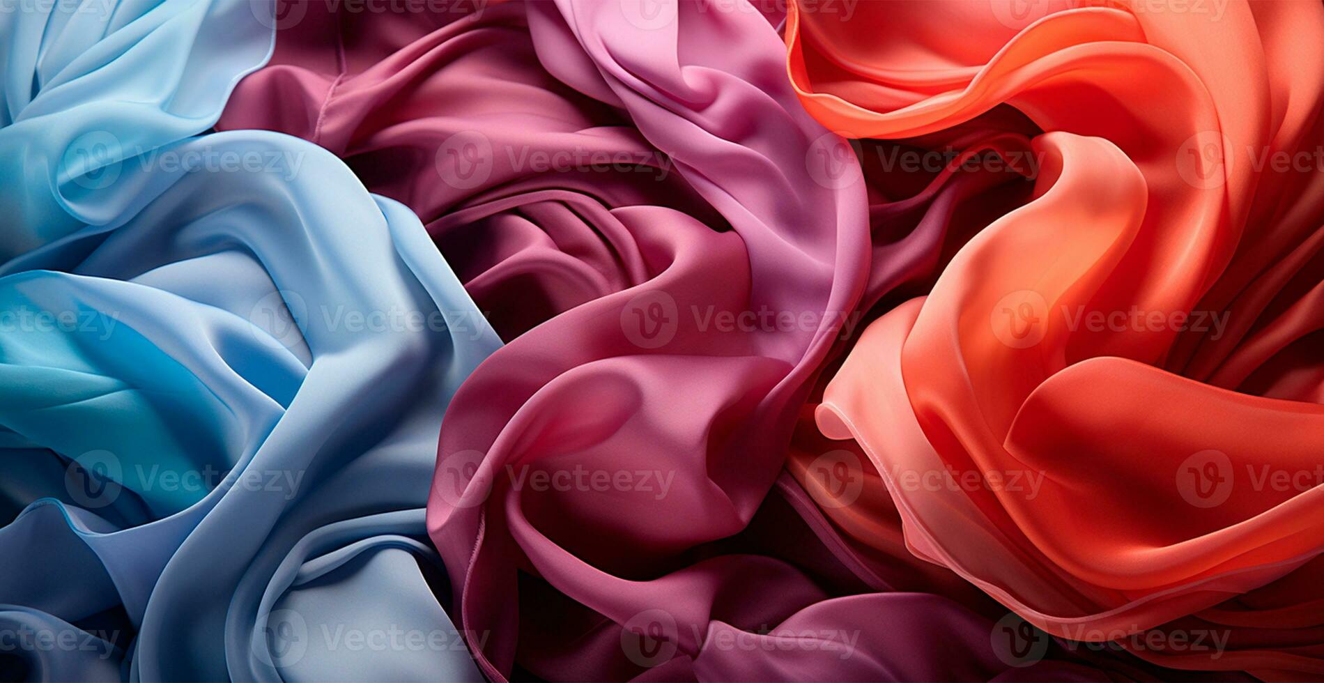 Colored light linen fabric, texture panoramic background - AI generated image photo