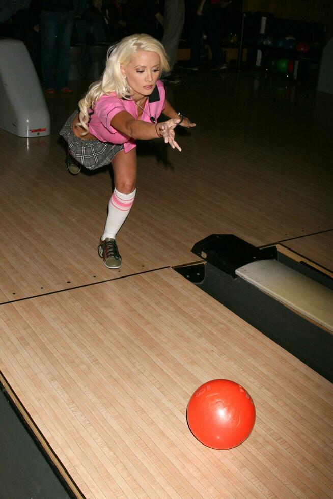 Holly Madison at the Bowling for Boobies event at Lucky Strike Bowling Lanes at Hollywood  Highland in Los Angeles CA October 13 2008 photo