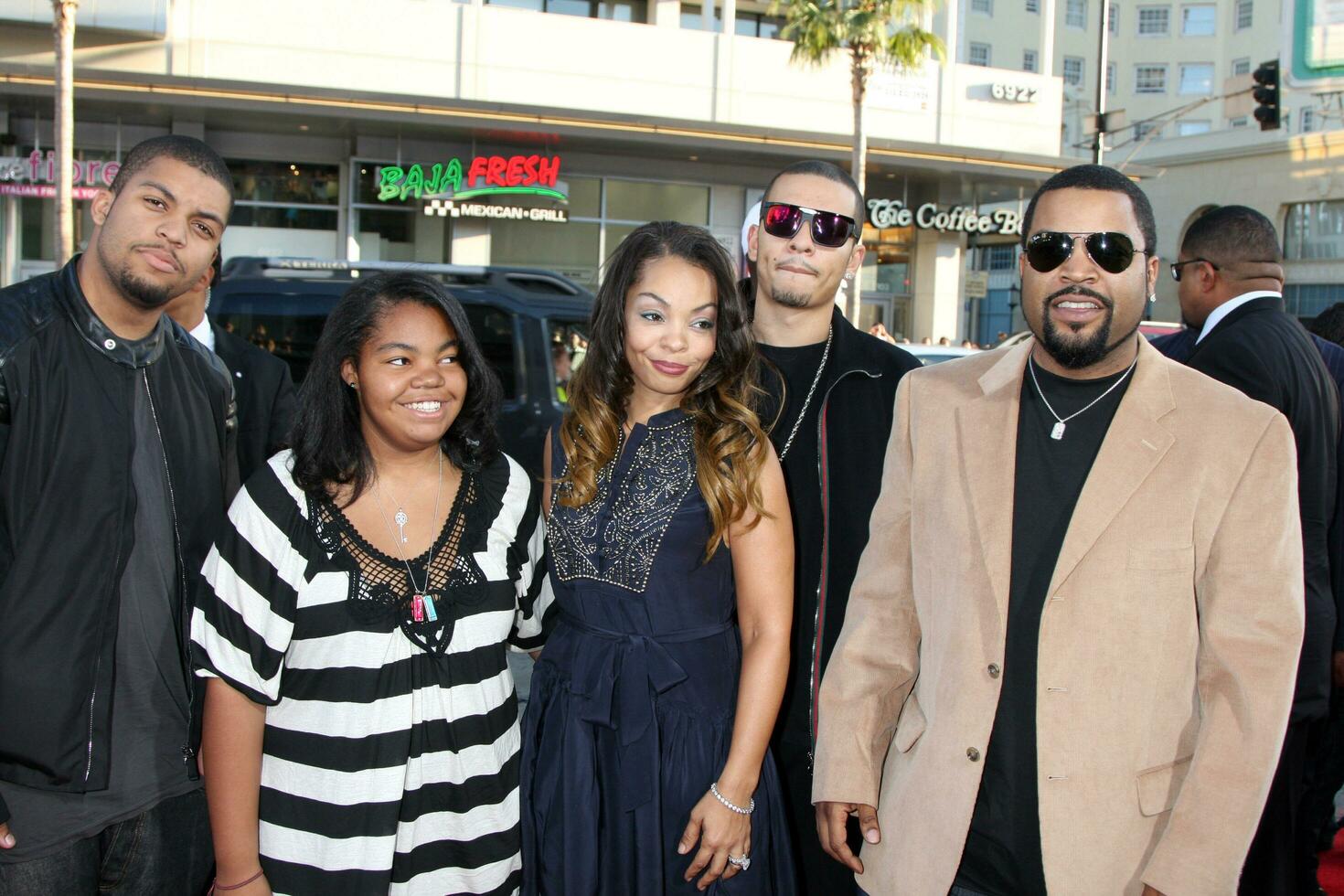LOS ANGELES  AUG 12 Ice Cube  Family arrives at the Lottery Ticket World Premiere at Graumans Chinese Theater on August 12 2010 in Los Angeles CA photo