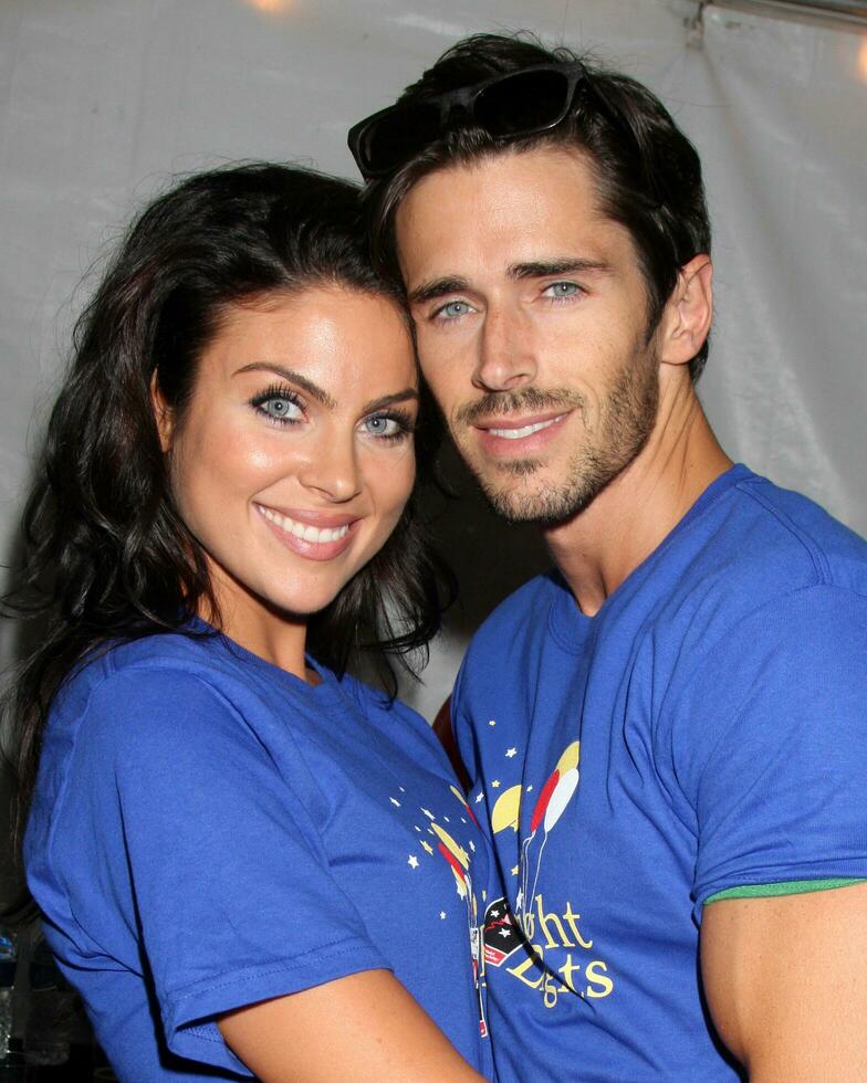 LOS ANGELES, OCT 2 - Nadia Bjorlin, Brandon Beemer at the  Light the Night Walk  to benefit the Leukemia and Lymphoma Society at Griffith Park on October 2, 2010 in Los Angeles, CA photo