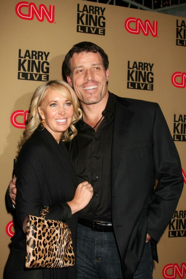 LOS ANGELES, DEC 16 - Tony Robbins and wife arrives at CNN's 'Larry King Live' final broadcast party at Spago on December 16, 2010 in Beverly HIlls, CA photo