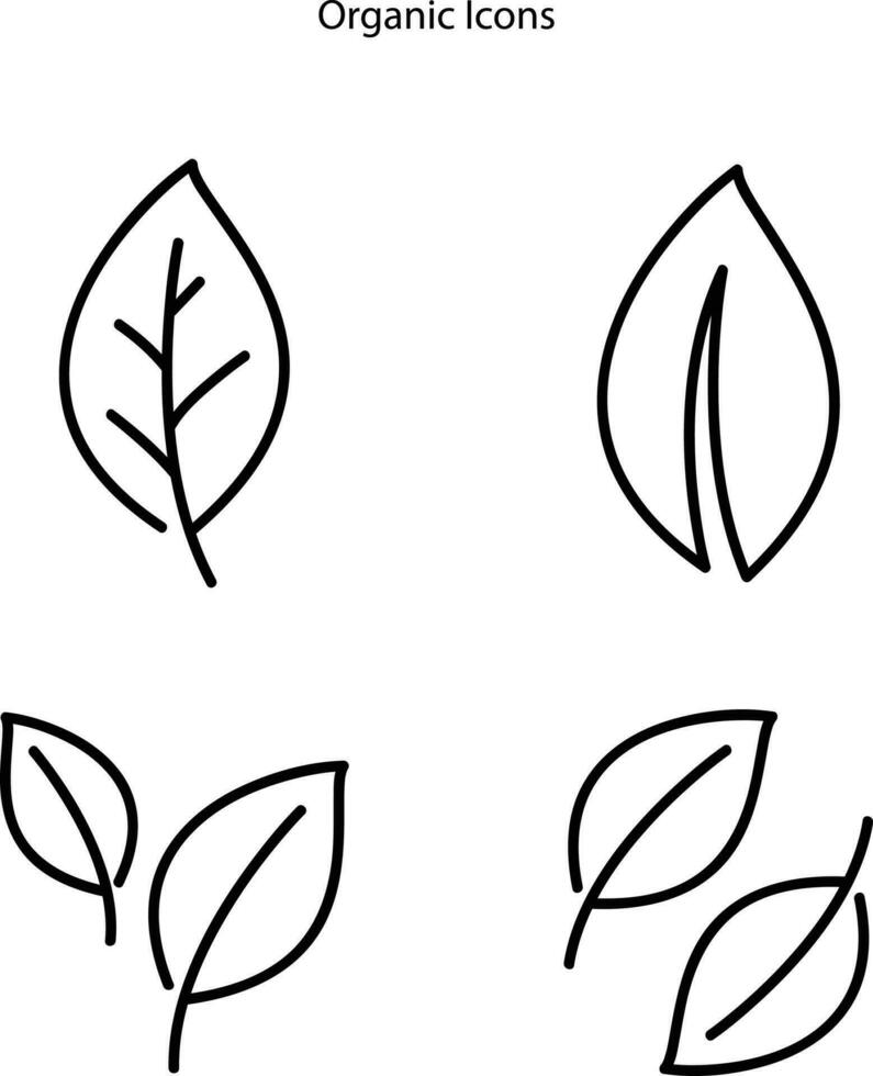 Natural and organic with leaf icon for cosmetics, Skincare, drug, fragrance, and material. Editable stroke. Perfect pixel icons, vector