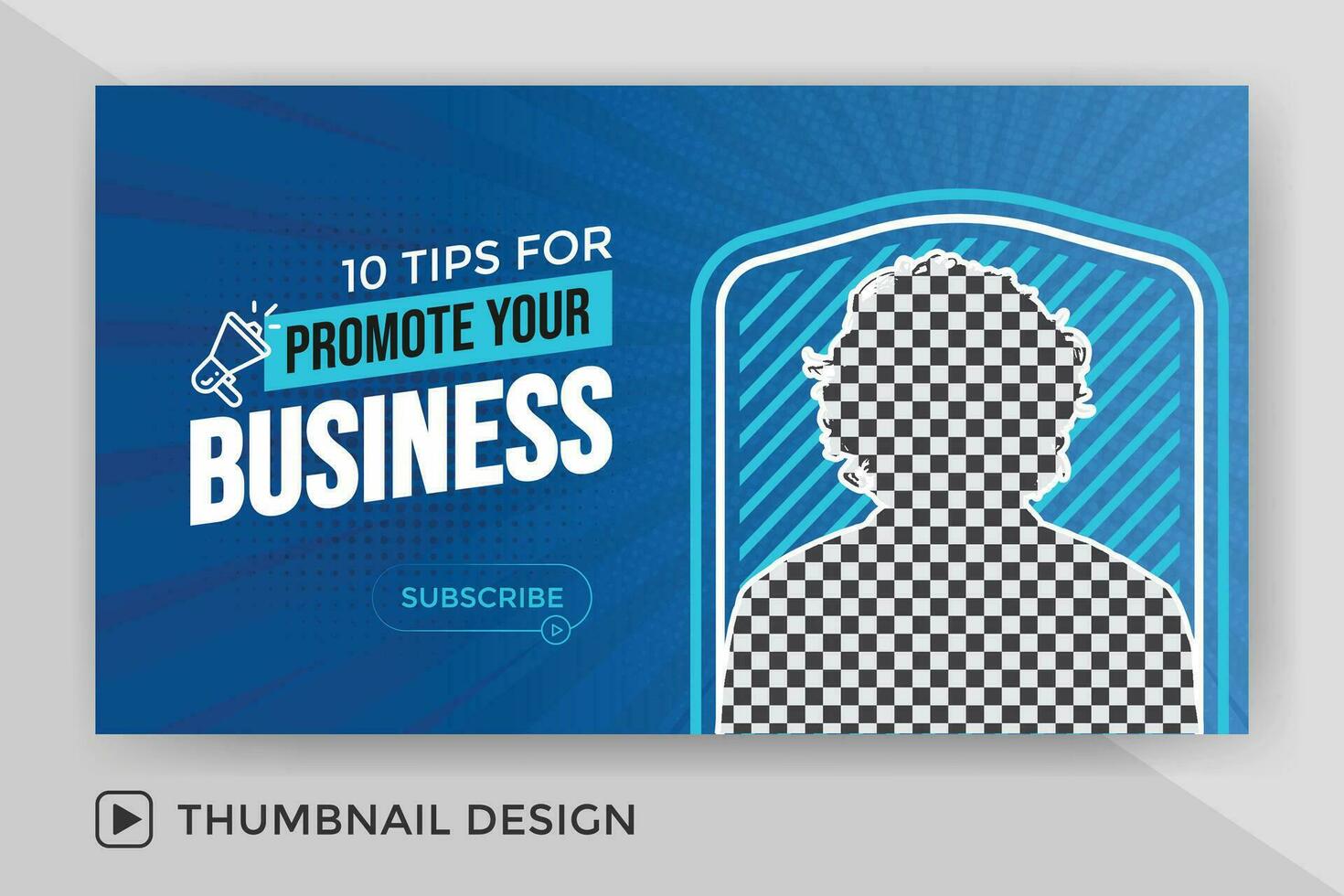 Attractive live stream and video thumbnail template design for business agency vector