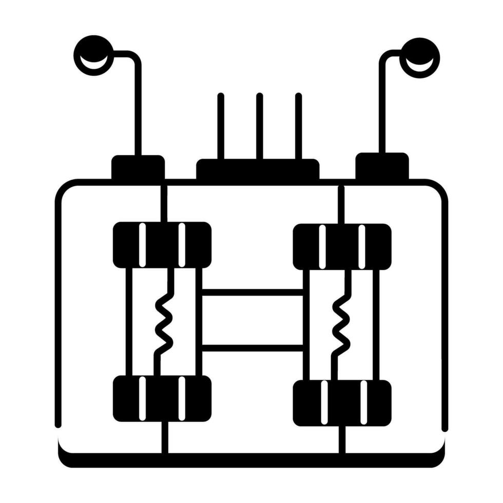 Hardware Components Line Icon vector