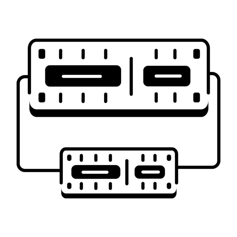 Hardware Components Line Icon vector